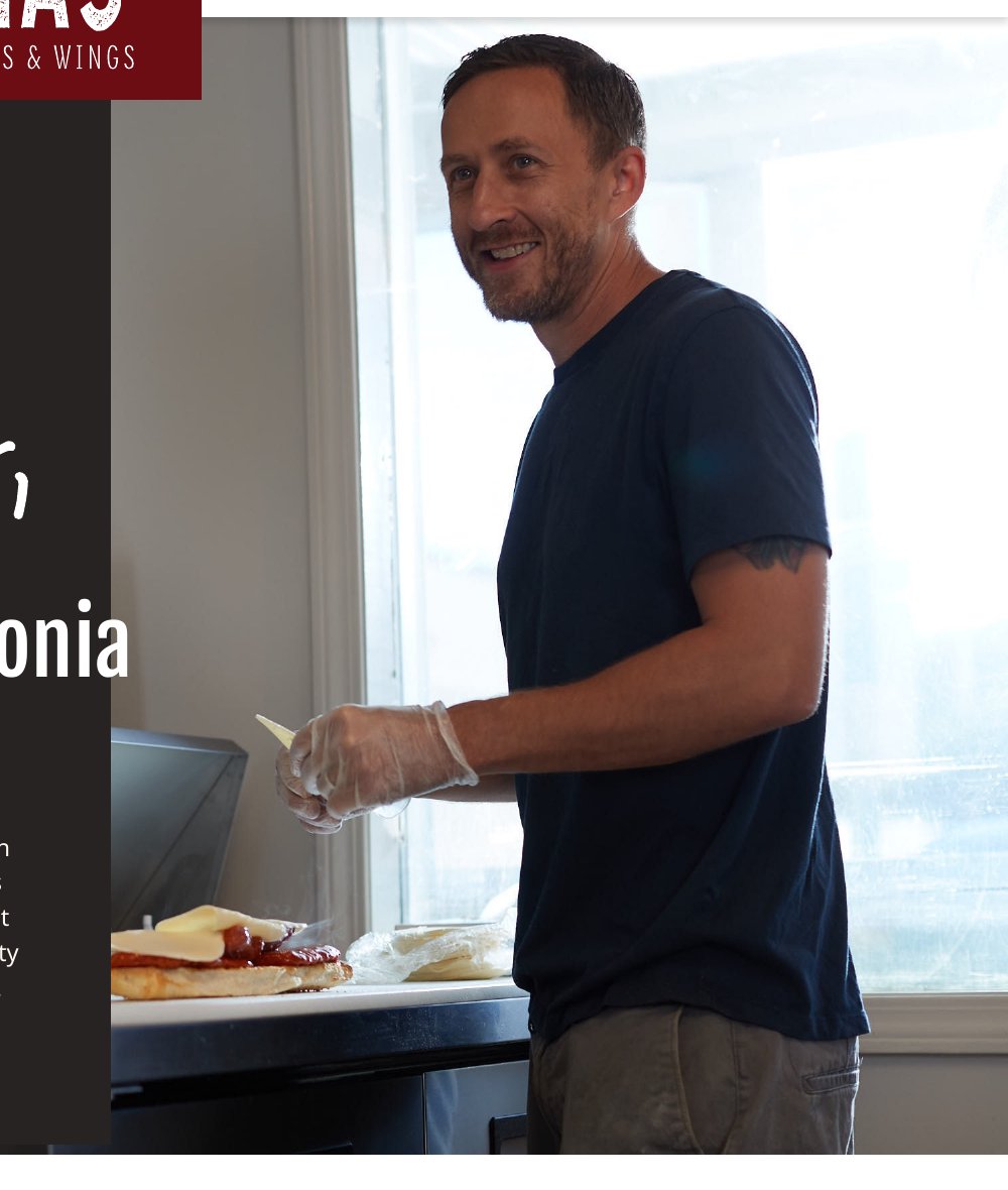Owner Matt Swank in the kitchen at Lena's