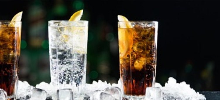 Assorted cold beverages